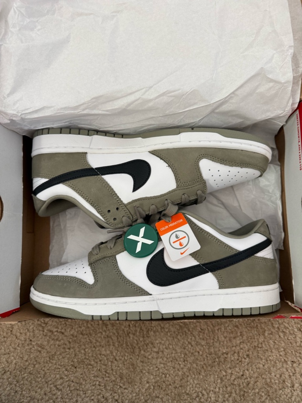 Nike Dunk Low Light Army White